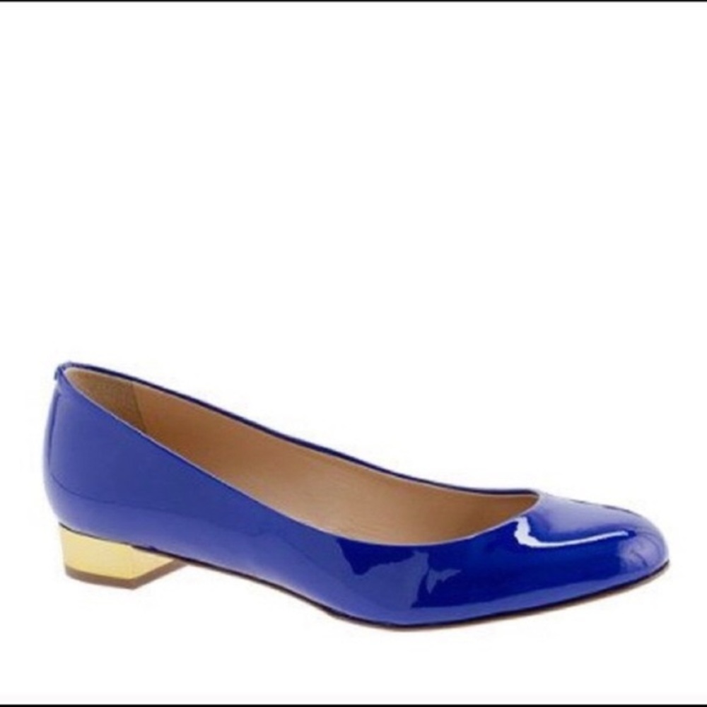 J. Crew Janey cobalt patent leather heels